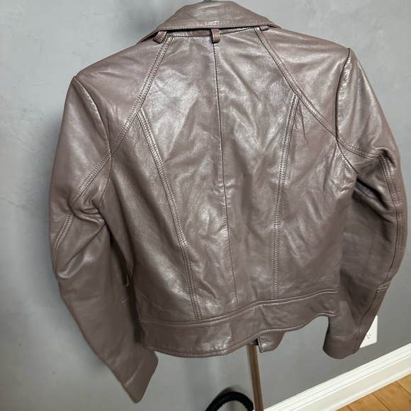 Marciano | Taupe Leather Jacket - Picture 4 of 7